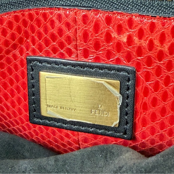 Fendi Peekaboo XL Python and Raffia Bag Rare - Picture 15 of 17